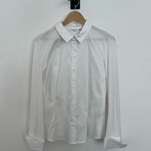 Calvin Klein White Button-Up Blouse